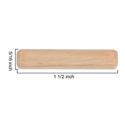 ZOENHOU 1000 PCS 5/16" X 1 1/2" Wooden Dowel Pins, Straight Dowel Rods Made of Hard Wood, Fluted Wood Dowel Plugs with Beveled Ends Tapered for Easy Insertion, Accessory Kit for Woodworking Furniture