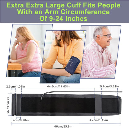 Replacement Extra Large Cuff for Omron BP Monitors 22-52CM Big Arm - Adjustable XL Blood Pressure Cuff, Includes 6 Universal Interface, Blood Pressure Monitors Large Cuff Compatible（Dark Gray）