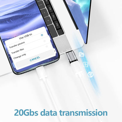 Magnetic USB C Adapter 2 Pack 24 Pin Mini Magnetic USB C Adapter Connector Straight 100W PD Fast Charge 20Gbs Data Transfer USB3.1