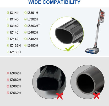 LANMU Crevice Tool Vacuum Attachments Compatible with Shark IX141 IZ363HT IZ362H IZ363HT IZ362H Pet Cordless Stick Vacuum, Horse Hair Brush Replacement Parts for D-Shaped Interface Vacuum