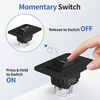Daiertek up down Momentary Reverse Polarity Switch 12V 30A DPDT Polarity Reversing Switch RV Power Jack for 5Th Wheel Tongue Trailer Stabilizer