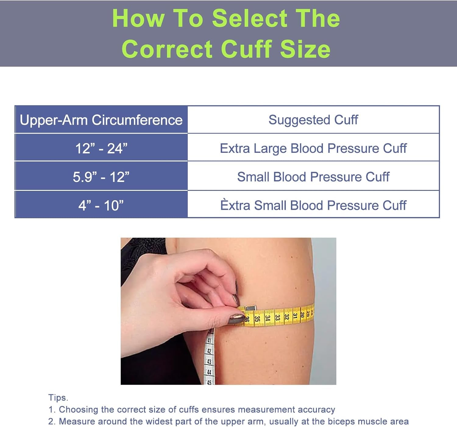 Replacement Extra Large Cuff for Omron BP Monitors 22-52CM Big Arm - Adjustable XL Blood Pressure Cuff, Includes 6 Universal Interface, Blood Pressure Monitors Large Cuff Compatible（Dark Gray）