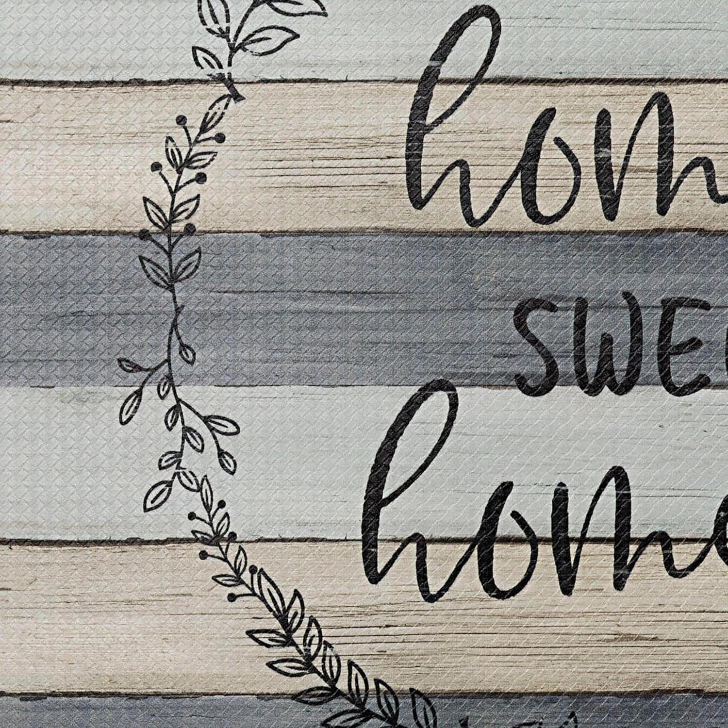 Home Dynamix Cozy Living Home Sweet Home Modern Farmhouse Runner Anti-Fatigue Kitchen Mat, Non-Slip Floor Mat, Padded Standing Desk Mat, Grey/Beige, 17.5"X30"