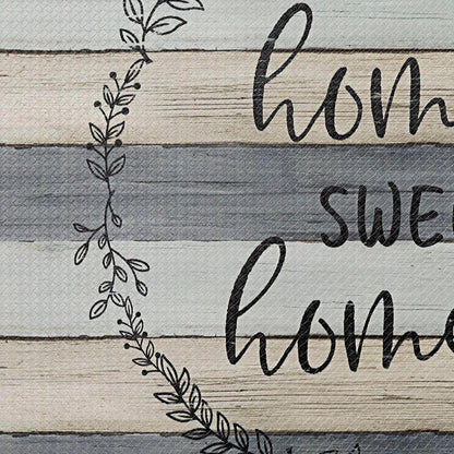 Home Dynamix Cozy Living Home Sweet Home Modern Farmhouse Runner Anti-Fatigue Kitchen Mat, Non-Slip Floor Mat, Padded Standing Desk Mat, Grey/Beige, 17.5"X30"