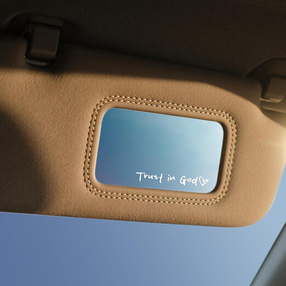 2-Pack Trust in God Rearview Mirror Sticker, Christian Car Accessories with 4 Hanging Air Fresheners, Rearview Mirror Decals Auto Decor Vanity Mirror Car Charm Religious Car Air Freshener Bulk