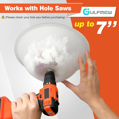 1 Pack Drill Dust Bowl & Hole Saw Dust Bowl for Drilling, Installing Recessed Lights and Works with All Hole Saws, Silicone Transparent Drill Sawdust Collector, Adds Bearings for Durability