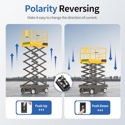 Daiertek up down Momentary Reverse Polarity Switch 12V 30A DPDT Polarity Reversing Switch RV Power Jack for 5Th Wheel Tongue Trailer Stabilizer