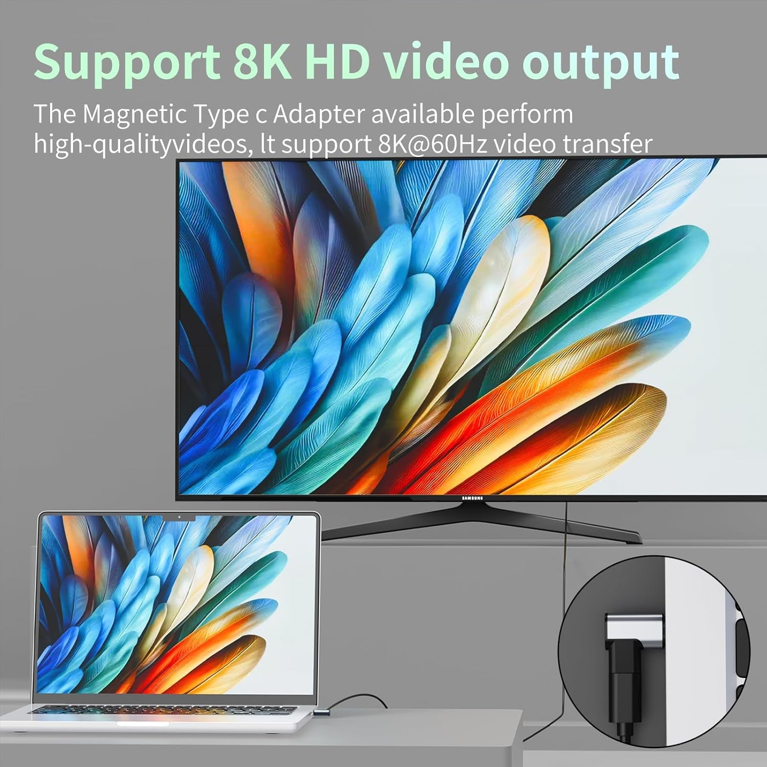 240W Right Angle 90 Degree Magnetic USB C Adapter Extender (2 Pack) W/ 2 Connector Tips Straight USB4 40Gbps 8K 60Hz for Thunderbolt 3/4, Macbook Pro/Air,Steam Deck, PS5
