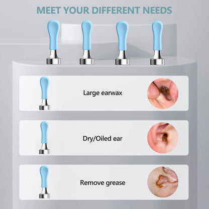 Bebird Replacement Tips Ear 8 Pieces Waterproof Silicone Ear Spoon for Ear Wax Removal Endoscope BEBIRD Original Ear Cleaner Tips Set for W3/R3/T15/X3/X17 Pro/D3Pro/T5/R1(Dia. 3.5Mm)