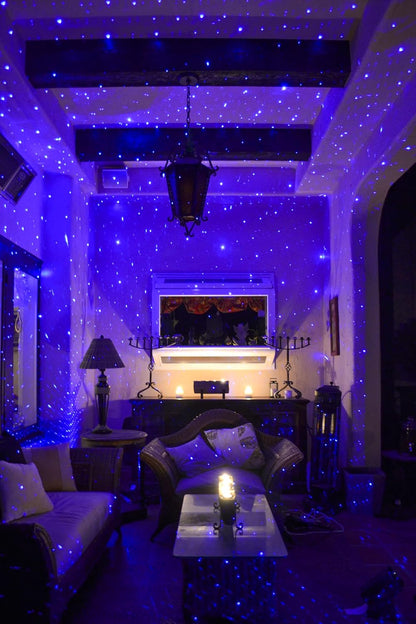 Blisslights Starport USB Laser Star Projector for Game Room Decor, Bedroom Night Light, or Galaxy Mood Lighting Ambiance (Blue)