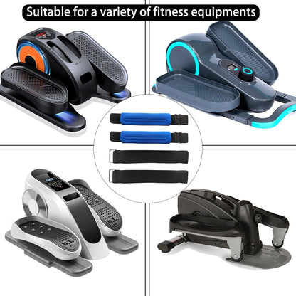 4Pcs under Desk Elliptical Pedal Straps, Adjustable Ellipse Leg Exerciser Straps for Leg/Bike Pedal Exerciser & Elliptical Stepper, Seniors Sitting Fitness Home Office Sports Accessories