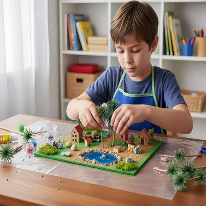 15-Pack Miniature Palm Trees | 4-6.3” Tropical Coconut Model Trees with Flexible Stems | Diorama Decor, Train Layout Scenery, Cake Toppers & Architectural Sandbox Supplies